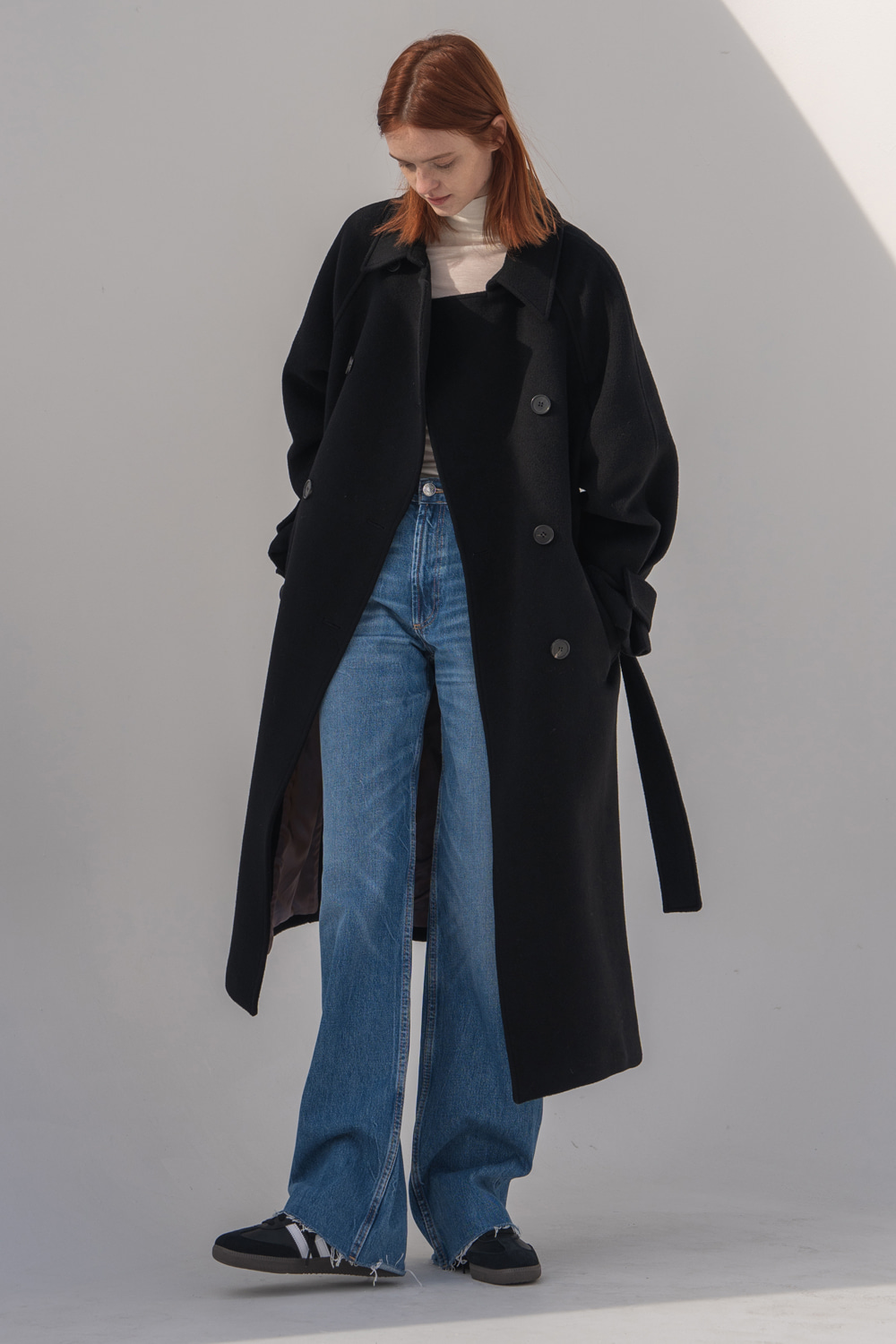Cashmere Long Trench Coat_Black